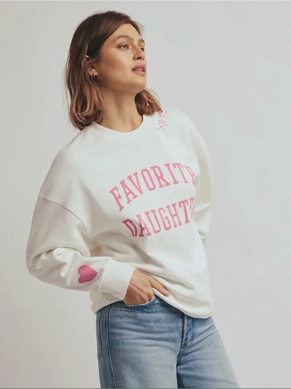 FAVORITE DAUGHTER Valentines Day Collection Sweatshirt Crewneck